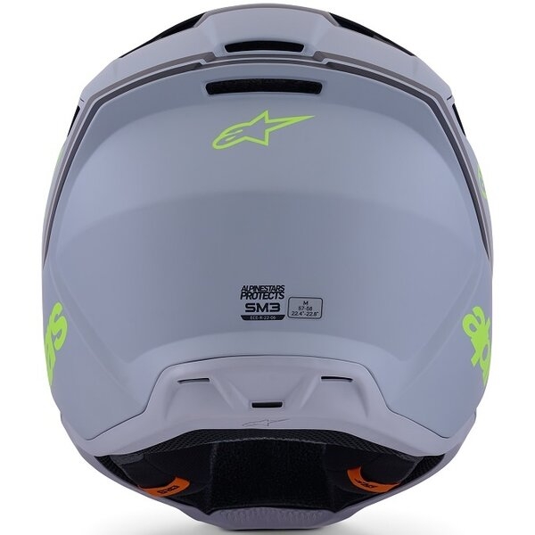 Casca cross-enduro ALPINESTARS S-M3 RADIUM ECE06 S Negru/Rosu fluo/Alb, 7