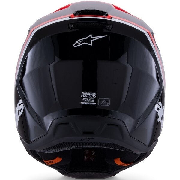 Casca cross-enduro ALPINESTARS S-M3 RADIUM ECE06 S Negru/Rosu fluo/Alb, 11