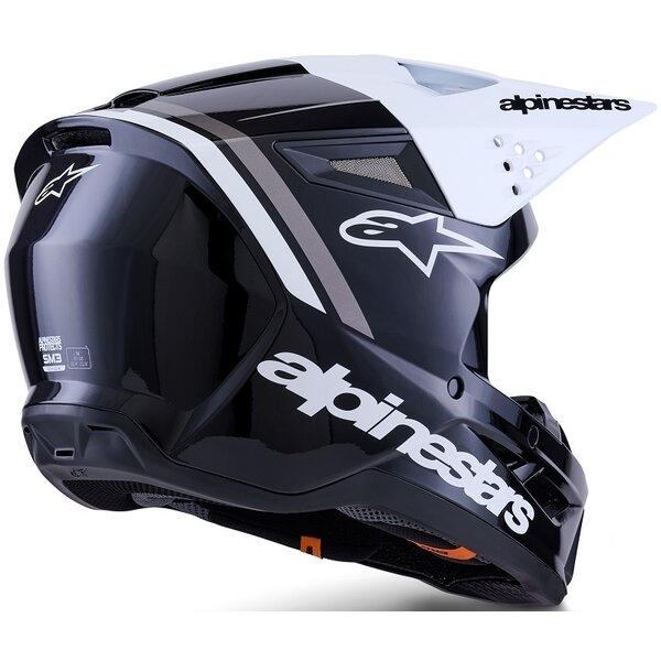 Casca cross-enduro ALPINESTARS S-M3 RADIUM ECE06 S Negru/Rosu fluo/Alb, 19