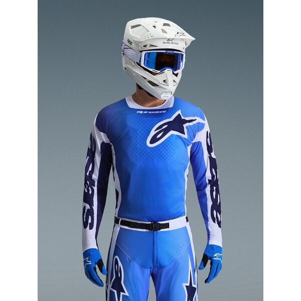 Tricou cross-enduro ALPINESTARS RACER AIR PORTL 2026 S Albastru/Alb, 3