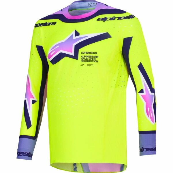 Tricou cross-enduro ALPINESTARS SUPERTECH VISTA 2026 XL Galben/Mov/Negru, 2