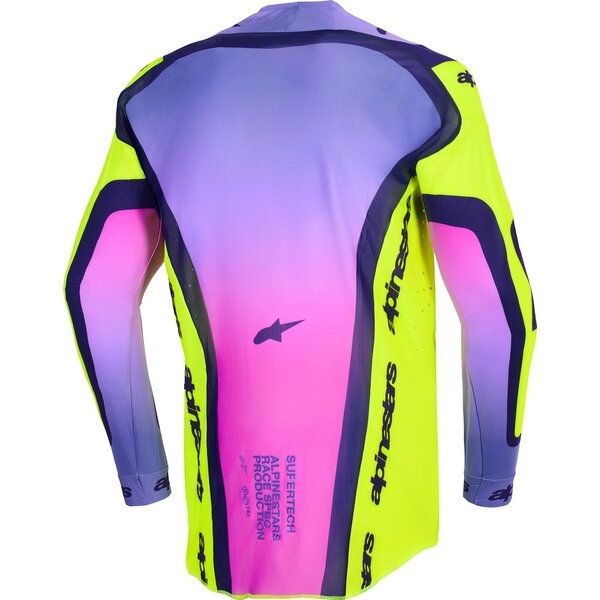 Tricou cross-enduro ALPINESTARS SUPERTECH VISTA 2026 XL Galben/Mov/Negru, 16