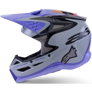 Casca cross-enduro ALPINESTARS S-M3 JETTSON ECE06 M Gri/Mov/Negru, 7