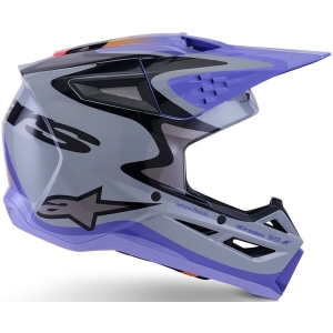 Casca cross-enduro ALPINESTARS S-M3 JETTSON ECE06 M Gri/Mov/Negru, 8