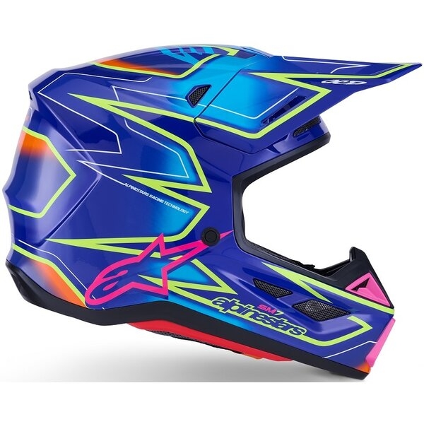 Casca cross-enduro ALPINESTARS SUPERTECH S-M7 CAST ECE06 M Albastru/Roz/Galben fluo, 5