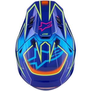 Casca cross-enduro ALPINESTARS SUPERTECH S-M7 CAST ECE06 M Albastru/Roz/Galben fluo, 3