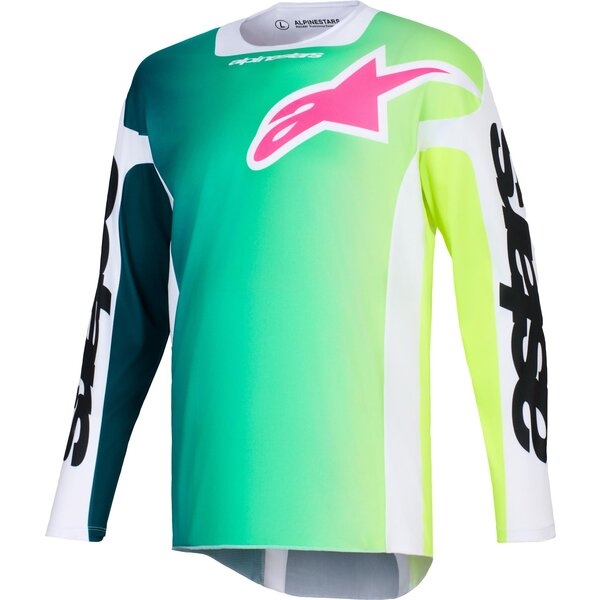 Tricou cross-enduro ALPINESTARS RACER PORTL 2026 S Verde/Alb/Negru, 12