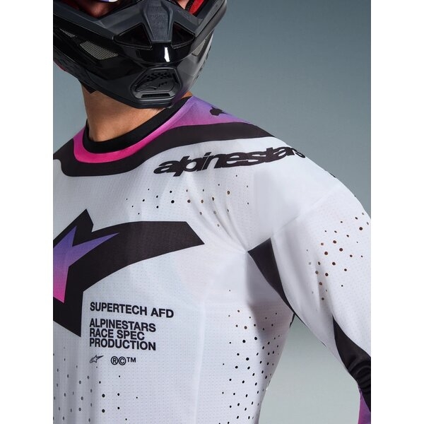 Tricou cross-enduro ALPINESTARS SUPERTECH AFD VISTA 2026 S Alb/Mov/Negru, 3