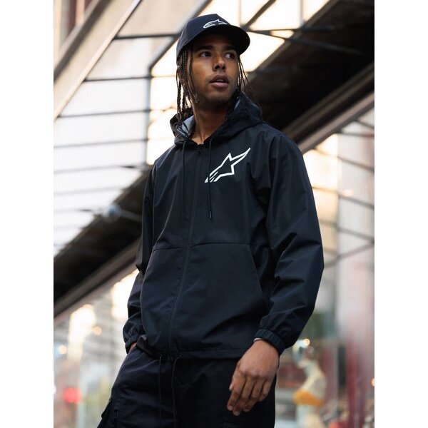 Geaca ALPINESTARS SPEEDER CHROMIUM WINDBREAKER S Negru/Alb, 9