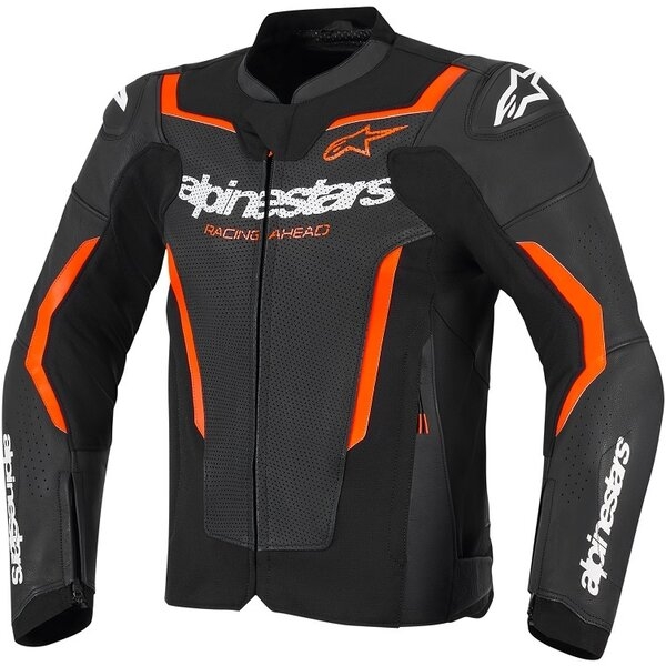 Geaca de piele sport ALPINESTARS GP FORCE V2 AIRFLOW 54 Rosu/Rosu fluo, 4