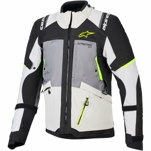 Geaca textil impermeabila ALPINESTARS ANDES DRYSTAR® V4 S Gri inchis/Gri deschis/Galben fluo