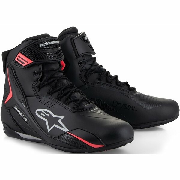 Ghete moto sport/touring dama ALPINESTARS STELLA FASTER-4 DRYSTAR 36 Negru/Gri/Coral fluo