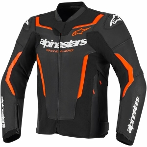 Geaca de piele sport ALPINESTARS GP FORCE V2 Negru/Alb 48