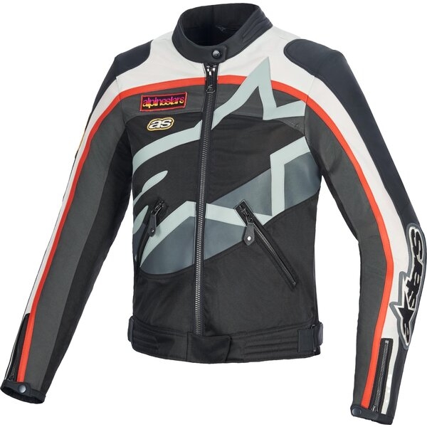 Geaca dama textil urban/vintage ALPINESTARS IDLES XS Negru/Alb/Mov, 4