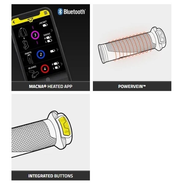 Mansoane incalzite MACNA HEATED GRIPS BLUETOOTH, 9