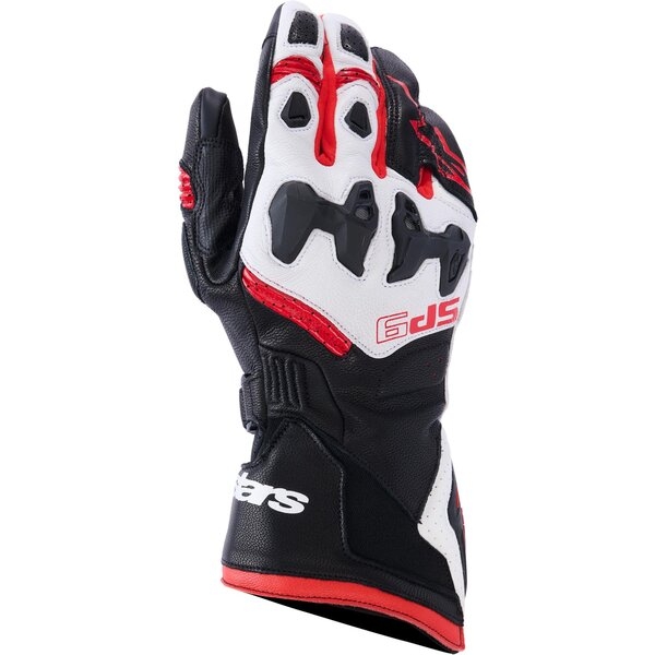 Manusi de piele sport ALPINESTARS SP-9 S Negru/Alb, 5