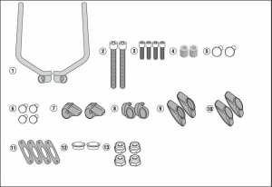 Kit fixare parbriz DUCATI