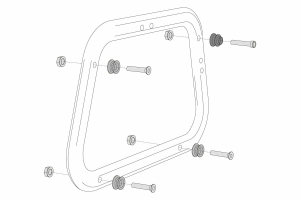 Kit adaptor pentru suport Side Case Evo AERO. In pairs.