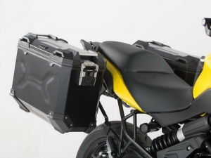 Sistem cutii laterale Trax Adv aluminiu Negru . 37 37 l. Kawasaki Versys 650 (15-).