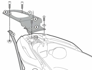 Suport Top Case Givi Monokey Piaggio MP3 Yourban   HPE (11   24)
