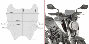 Parbriz Fumuriu Givi Honda CB 125 R   CB 300 R (18-)