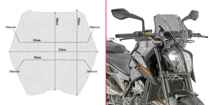 Parbriz Fumuriu Givi KTM Duke 790 (18   20)   890 Duke R (21-)