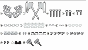 Kit fixare parbriz Givi Yamaha Tracer 900   GT - 2139DT