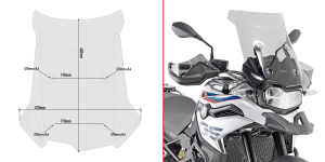 Parbriz fumuriu Givi BMW F 750 GS   F 850 GS (18-)