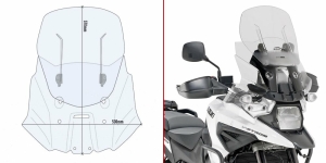 Parbriz Givi Transparent + Deflector Vant Suzuki V-Strom 1050   XT (20-)   V-Strom 1050 DE (23-)