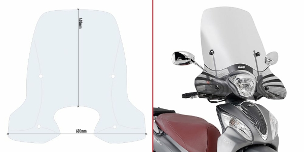 Parbriz Transparent Givi Kymco People One 125-150 (13-)