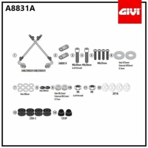 Kit Fixare Parbriz Givi Super Soco Cux - D1181ST