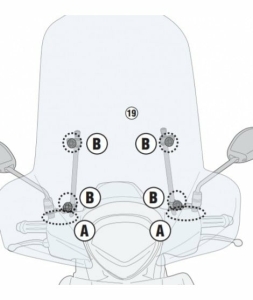 Kit fixare parbriz Givi Yamaha N-Max 125-155 2153DT