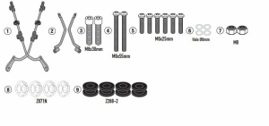 Kit Fixare Parbriz Givi Moto Guzzi V7 850 Stone   Special - 8206A