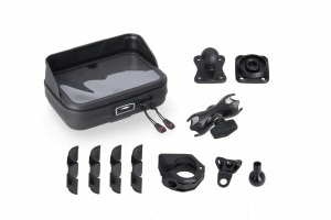 Kit Universal GPS cu husa cu prindere pe oglinda sau ghidon Sw-Motech