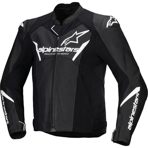 Geaca de piele ALPINESTARS FASTER V3 AIRFLOW 46 Negru/Rosu fluo, 5