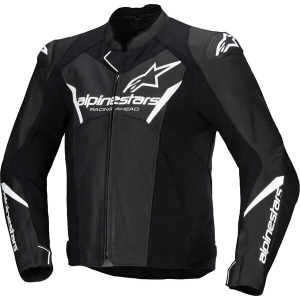 Geaca de piele ALPINESTARS FASTER V3 AIRFLOW 46 Negru/Rosu fluo, 5