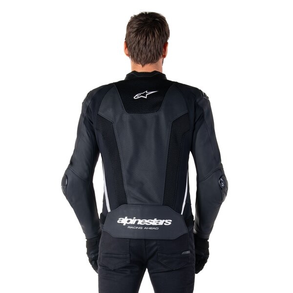 Geaca de piele sport ALPINESTARS MISSILE V3 AIRFLOW 46 Negru/Galben fluo/Alb, 3