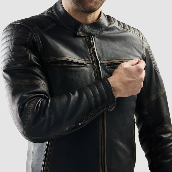 Geaca de piele Rebelhorn Hunter II Vintage, 5