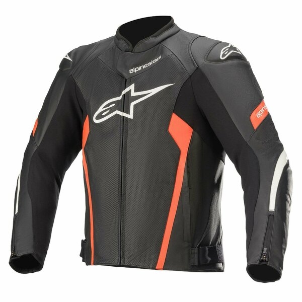 Geaca de piele Alpinestars FASTER V2 AIRFLOW 48 Negru/Negru, 5