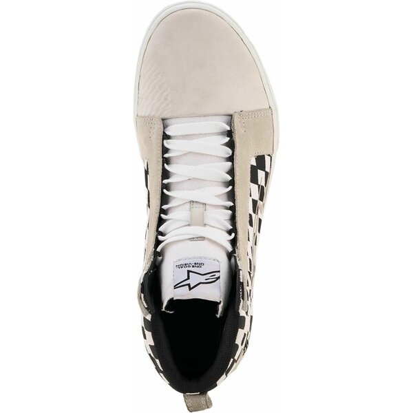 Ghete moto ALPINESTARS RIDE-63 CANVAS 41 Alb/Negru/Carouri, 5