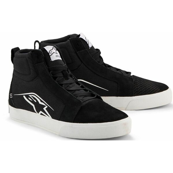 Ghete moto ALPINESTARS RIDE-63 CANVAS 41 Alb/Negru/Carouri, 13