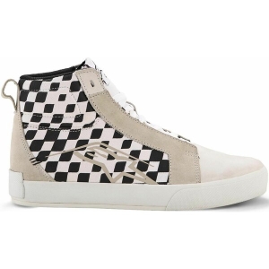 Ghete moto ALPINESTARS RIDE-63 CANVAS 41 Alb/Negru/Carouri, 20