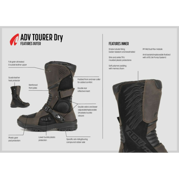 Cizme Moto Touring Waterproof Adv Tourer Black, 12
