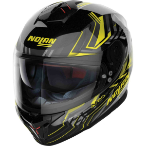 Casca Moto Full-Face N80-8 Turbolence N-Com Glossy Black Yellow 24