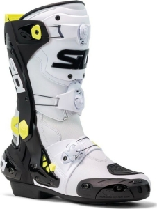 Cizme Moto Racing Rex White Black Yellow 2025