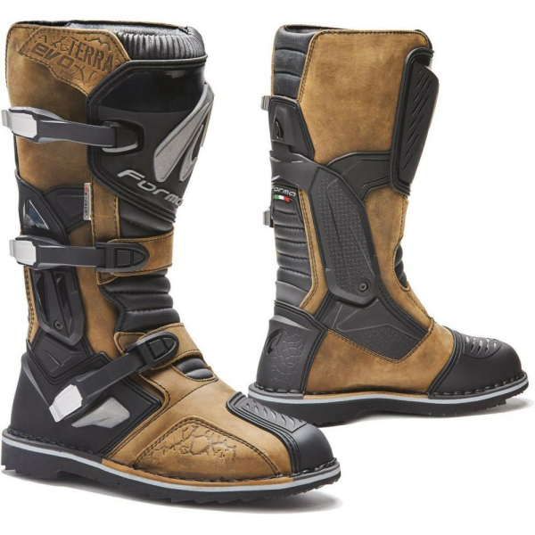 Cizme Moto Terra Evo Dry Waterproof Brown, 3