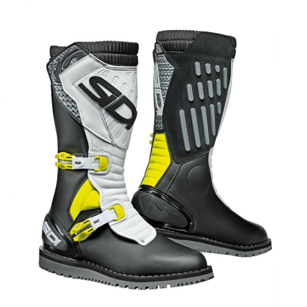 Cizme Moto Trial Zero.2 Black-White-Yellow, 2