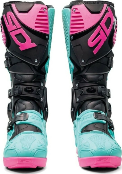 Cizme Moto MX Enduro Crossfire 3 SRS Black Mint Pink, 11