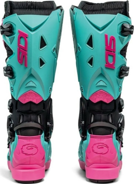 Cizme Moto MX Enduro Crossfire 3 SRS Black Mint Pink, 15