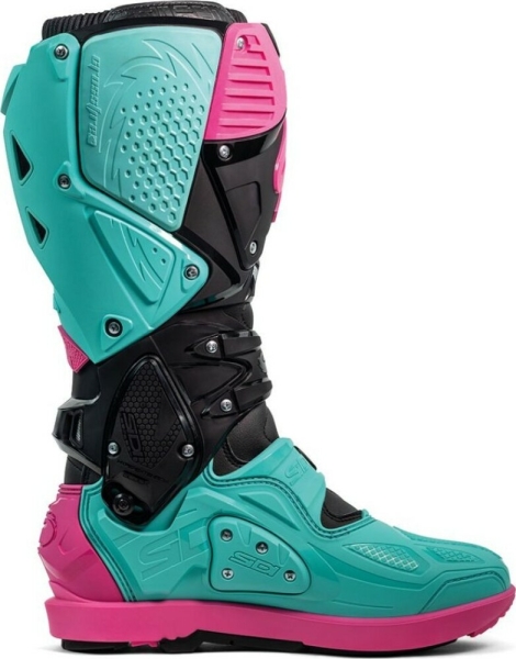 Cizme Moto MX Enduro Crossfire 3 SRS Black Mint Pink, 18